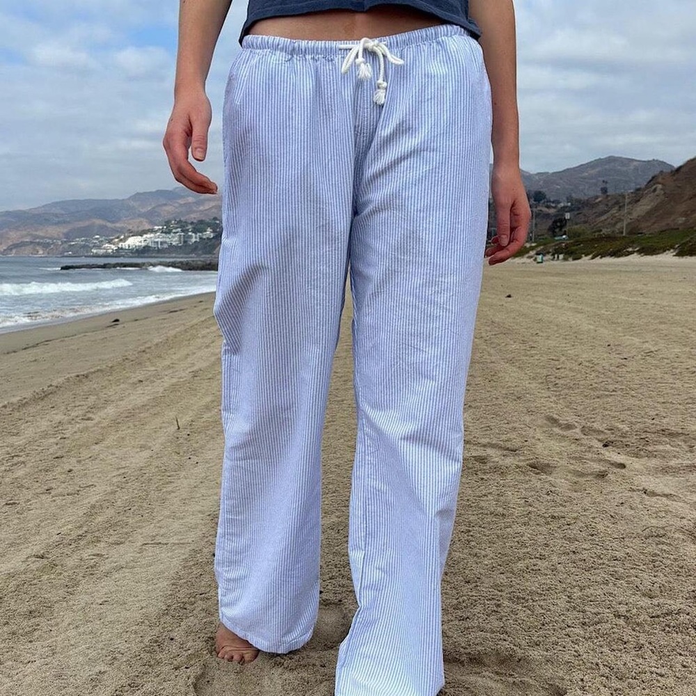 Brandy Melville Light Gray Wide Leg Lounge Pants